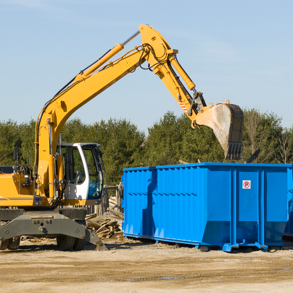 are there any restrictions on where a residential dumpster can be placed in Harold